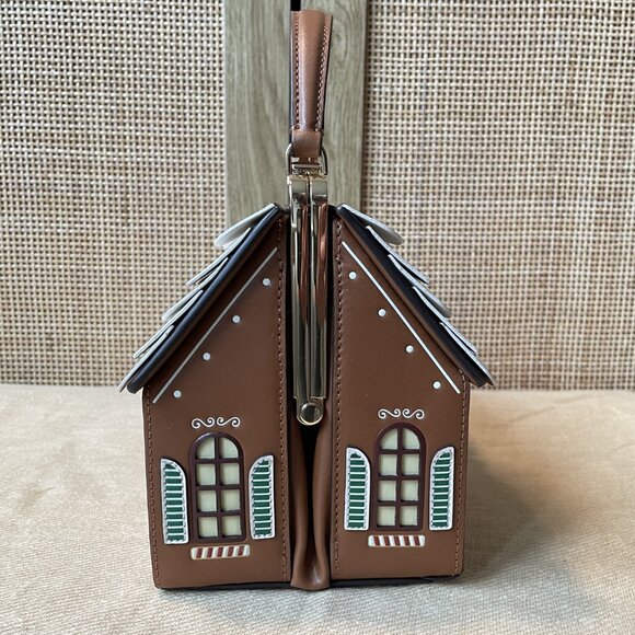 NWOT Kate Spade Gingerbread House in smooth leather - Picture 3 of 7